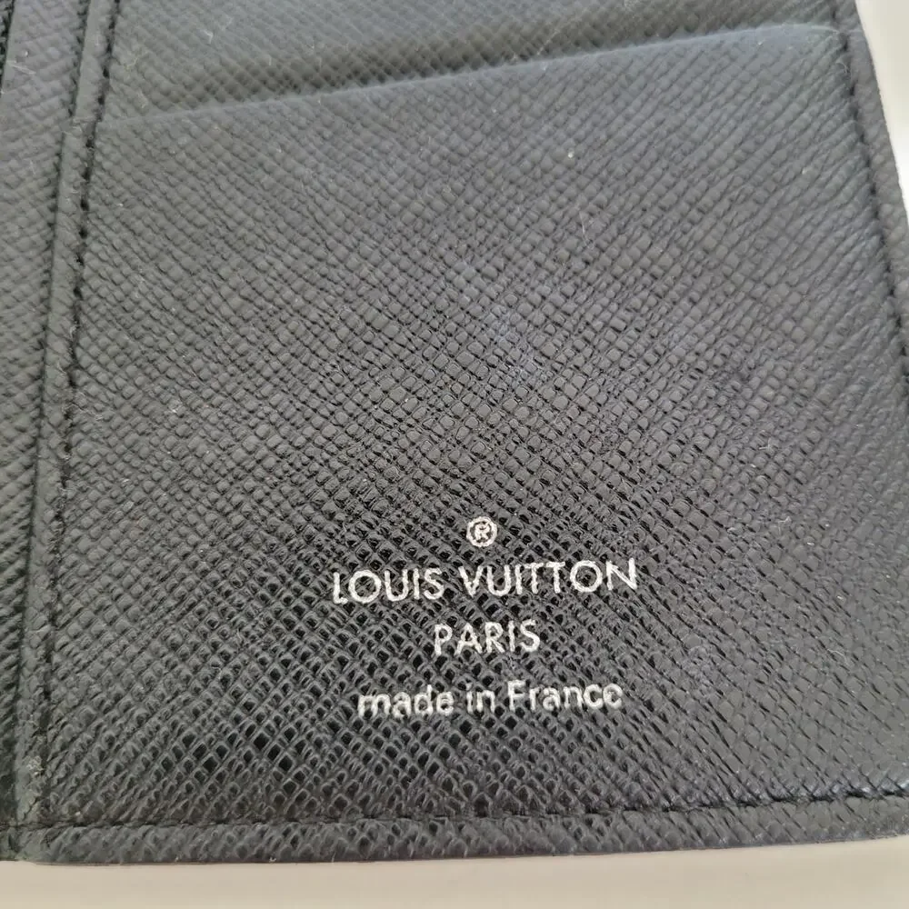 Vintage Louis Vuitton Damier Graph Wallet Black Bi-Fold Large Authentic Check